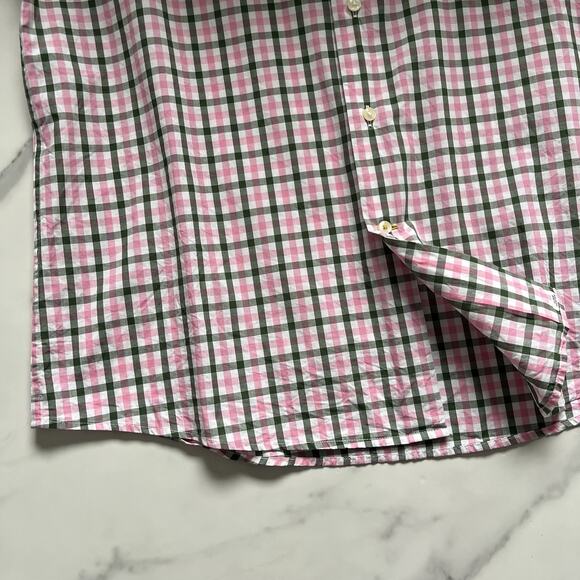 Barbour Bruce Men's Shirt Classic Tailored Fit Cotton Chek Nevada Pink Size L - Picture 8 of 11